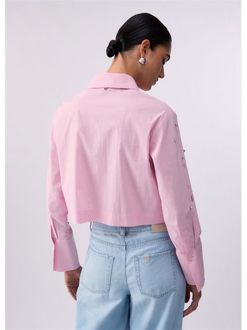 Camicia boxy con ricami gioiello LIU JO | WA6173T039A/32802